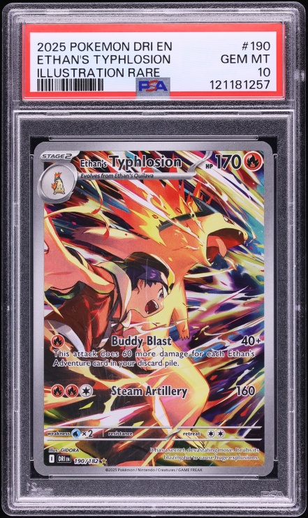 2025 Pokemon Scarlet & Violet Destined Rivals IR Ethan's Typhlosion #190 PSA 10 GEM MINT