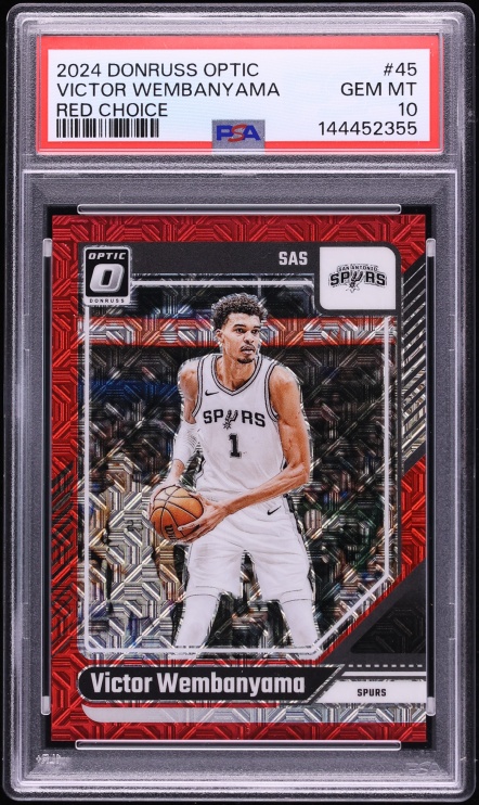 2024 Donruss Optic Red Choice Prizm Victor Wembanyama /88 #45 PSA 10 GEM MINT