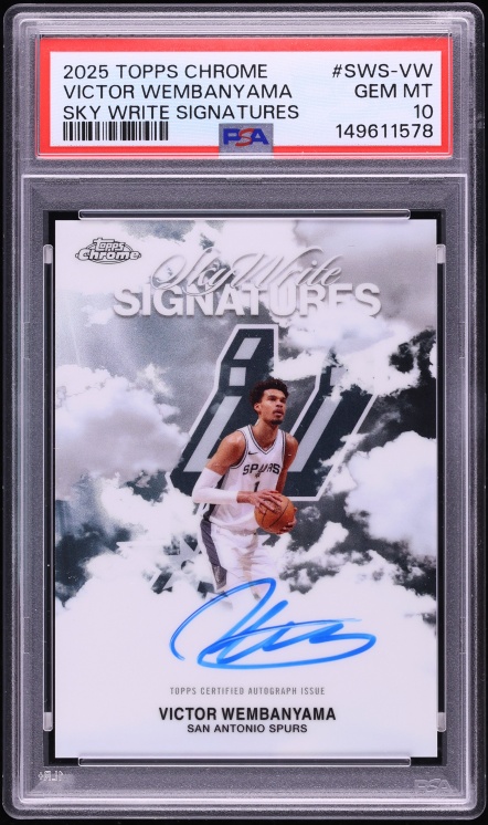 2025 Topps Chrome Sky Write Victor Wembanyama AUTO #SWS-VW PSA 10 GEM MINT