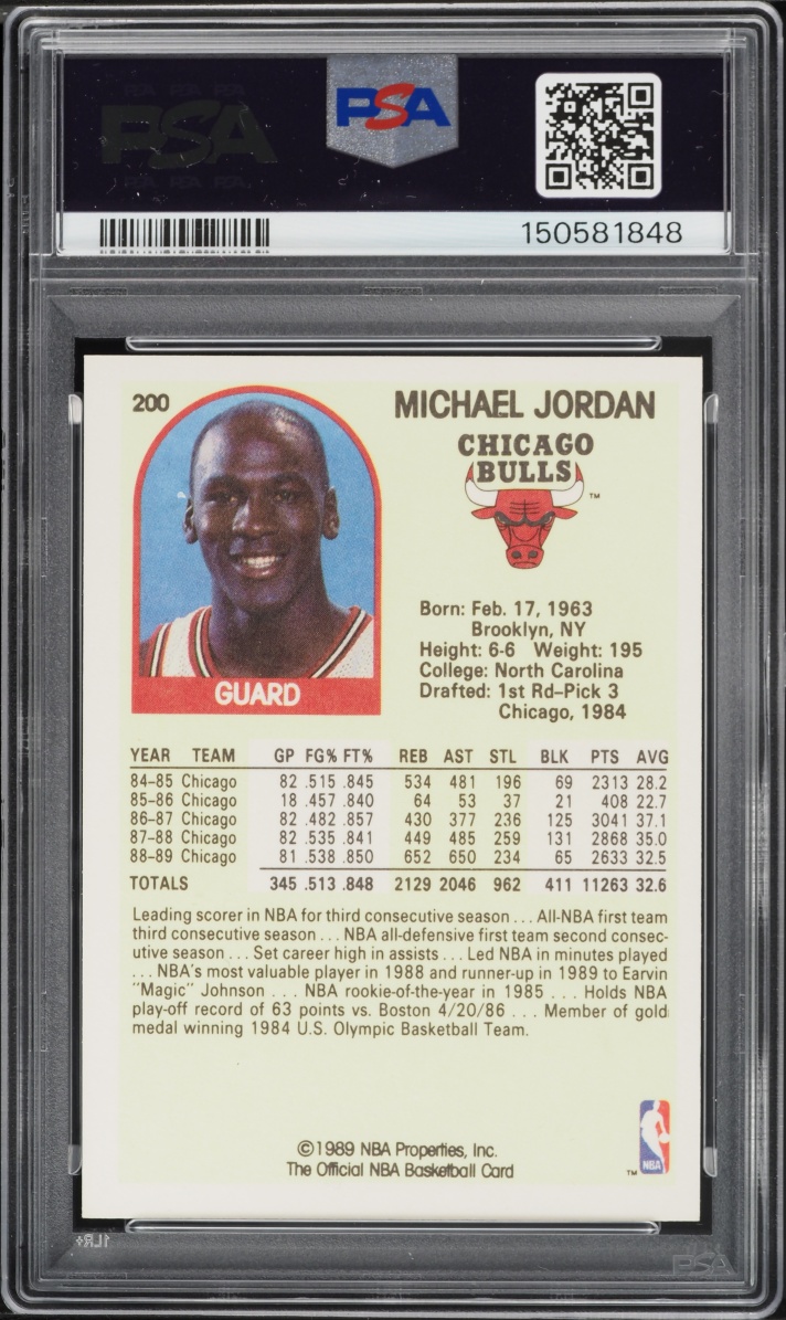 1989 Hoops Michael Jordan #200 PSA 9 MINT