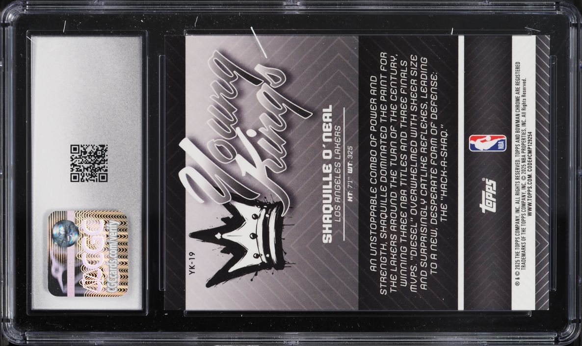 2025 Bowman Chrome Young Kings Fuchsia Refractor Shaquille O'Neal /199 #YK-19 CGC 9 MINT