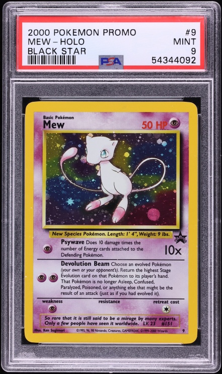 2000 Pokemon League Black Star Promo Holo Mew #9 PSA 9 MINT