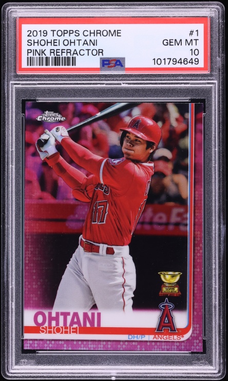 2019 Topps Chrome Pink Refractor Shohei Ohtani #1 PSA 10 GEM MINT