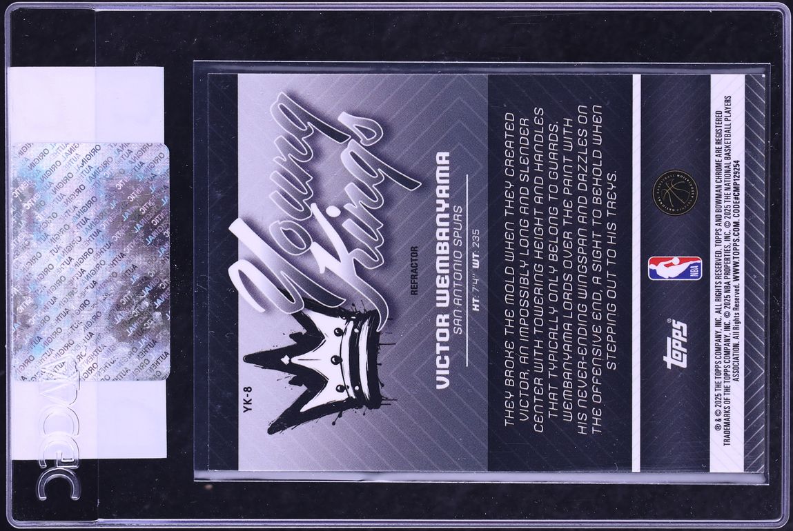 2025 Bowman Chrome Young Kings Refractor Victor Wembanyama #YK-8 CGC AUTH