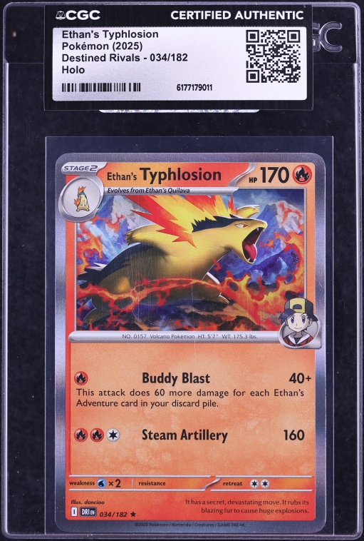 2025 Pokemon Scarlet & Violet Destined Rivals Holo Ethan's Typhlosion #34 CGC AUTH