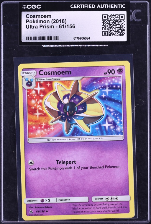 2018 Pokemon Sun & Moon Ultra Prism Cosmoem #61 CGC AUTH