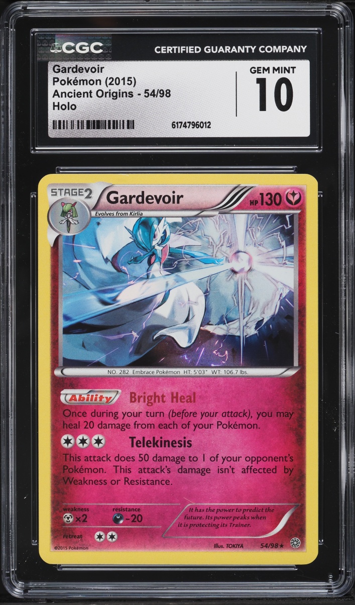 2015 Pokemon XY Ancient Origins Holo Gardevoir #54 CGC 10 GEM MINT