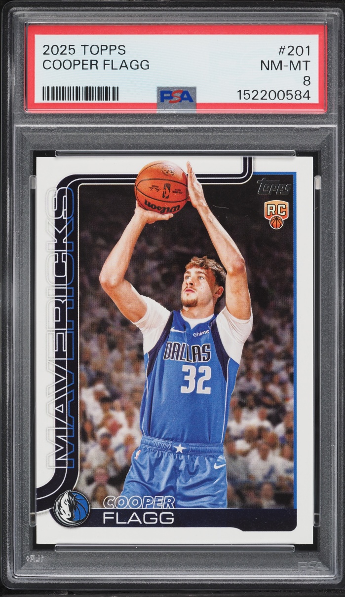 2025 Topps Basketball Cooper Flagg ROOKIE #201 PSA 8 NM-MT
