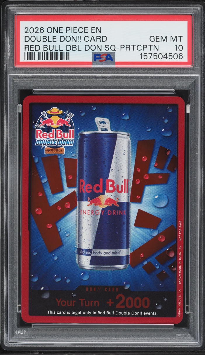 2026 One Piece Tournament Promo Red Bull Double Participation Don!! Card PSA 10 GEM MINT