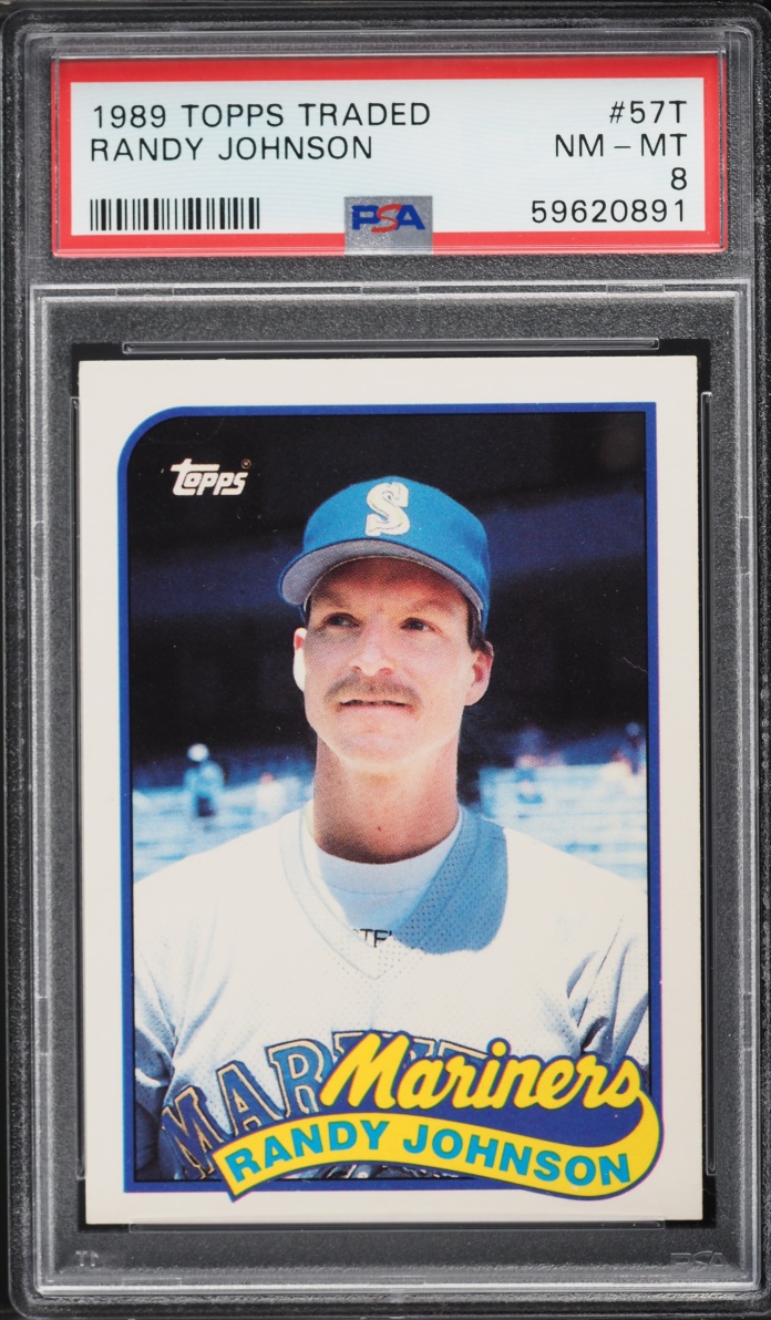 1989 Topps Traded Randy Johnson ROOKIE #57T PSA 8 NM-MT