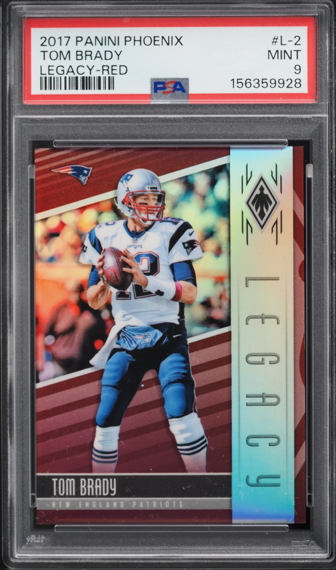 2017 Panini Phoenix Legacy Red Tom Brady /299 #L-2 PSA 9 MINT