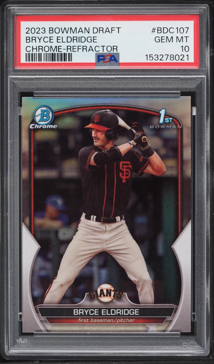 2023 Bowman Chrome Draft Refractor Bryce Eldridge PROSPECT #BDC-107 PSA 10 GEM MINT