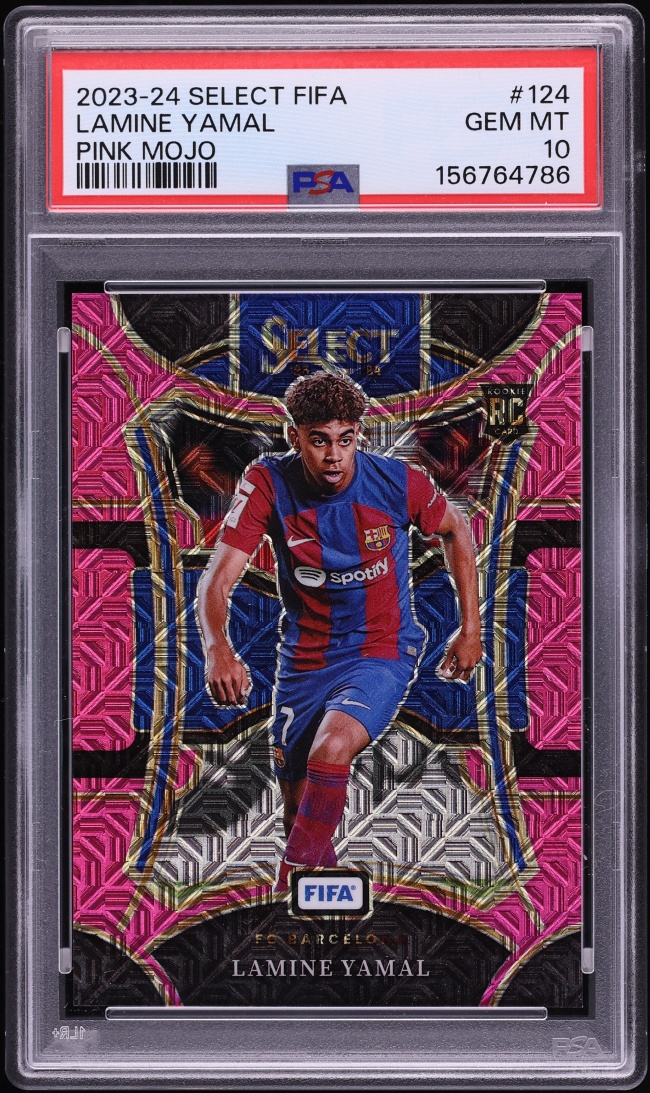 2023 Select Mezzanine FIFA Pink Mojo Lamine Yamal ROOKIE /199 #124 PSA 10 GEM MINT