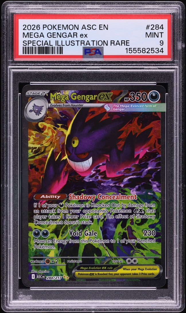 2026 Pokemon Mega Evolution Ascended Heroes SIR Mega Gengar Ex #284 PSA 9 MINT