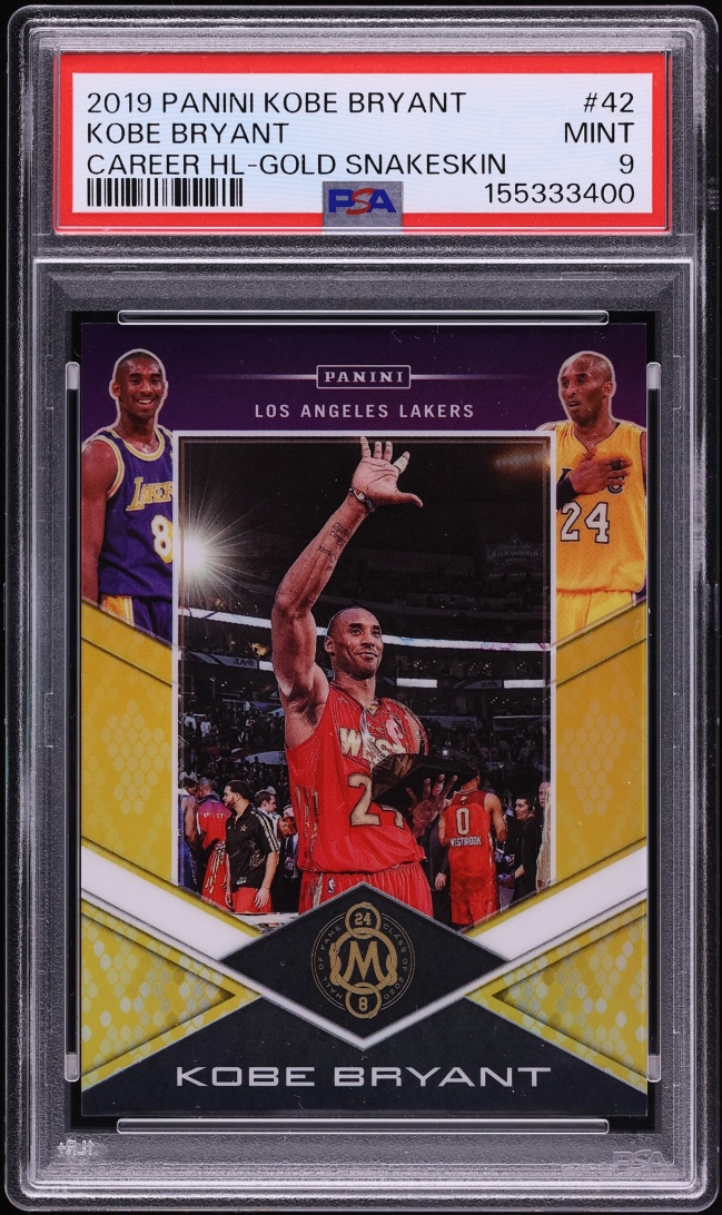 2019 Panini Career Highlights Gold Snakeskin Kobe Bryant /10 PSA 9 MINT