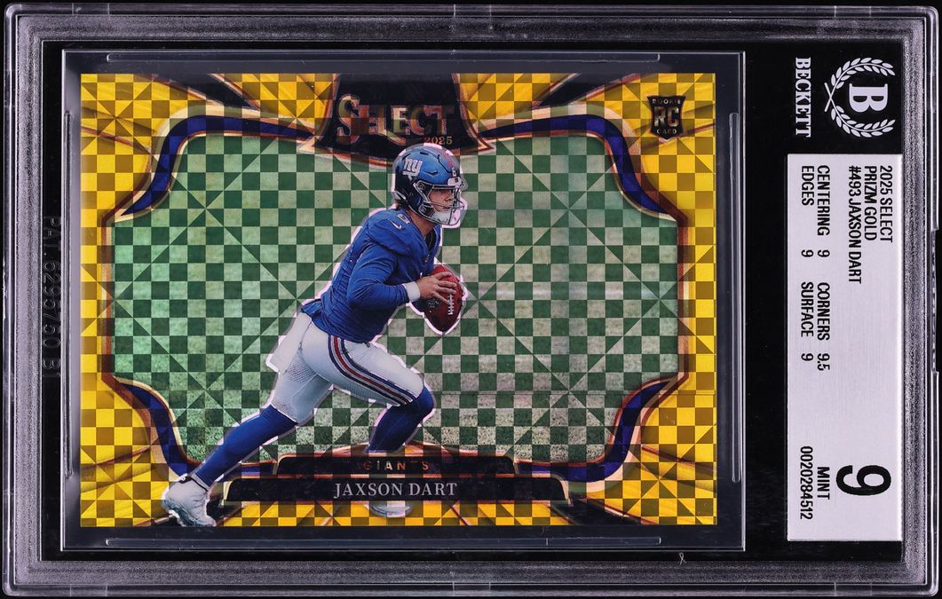 2025 Select Field Level Prizm Gold Jaxson Dart ROOKIE /10 #493 BGS 9 MINT
