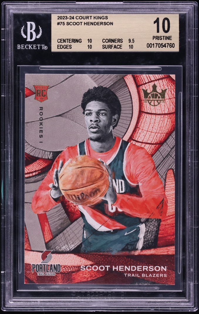 2023 Panini Court Kings Scoot Henderson ROOKIE #75 BGS 10 PRISTINE
