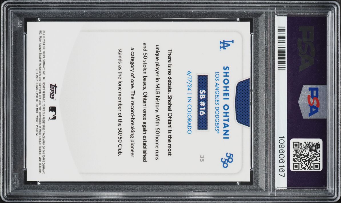 2024 Topps Chrome 50/50 Red Refractor Shohei Ohtani 1/5 #35 PSA 9 MINT