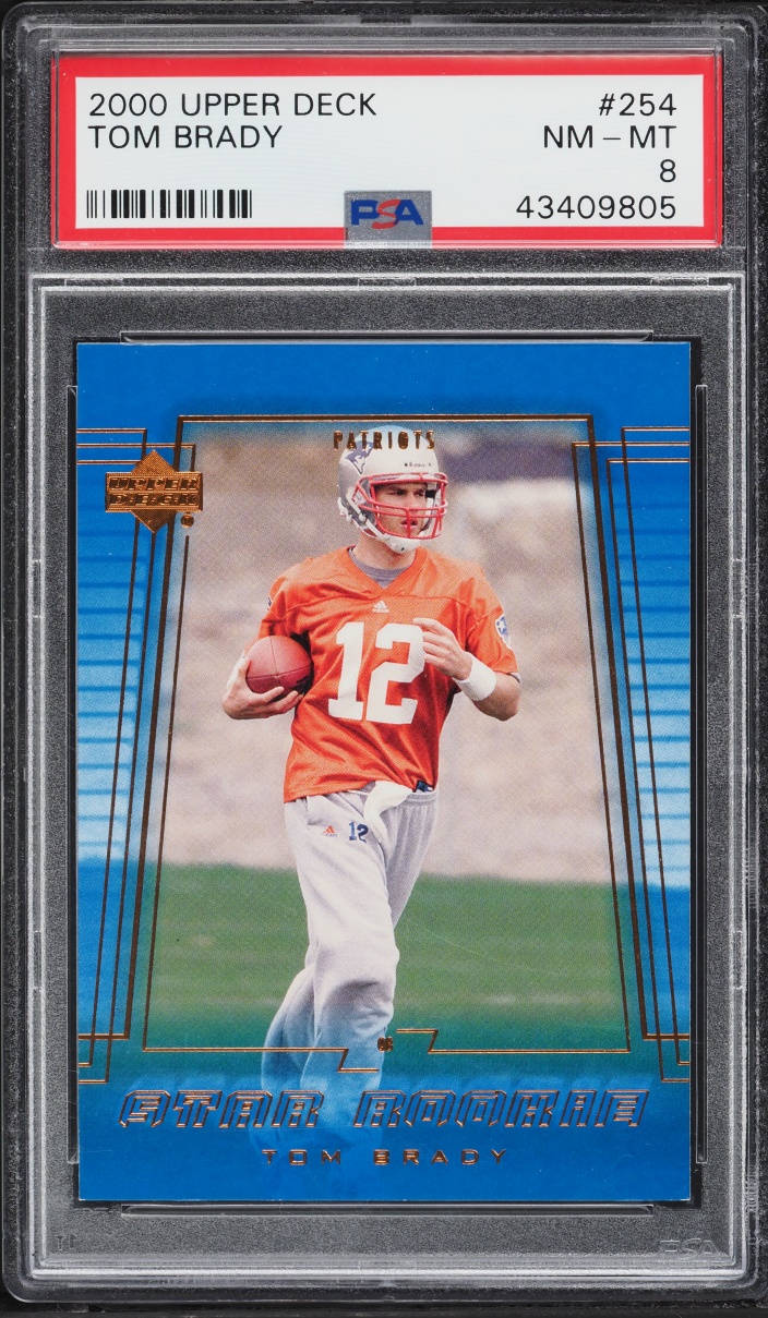 2000 Upper Deck Football Tom Brady ROOKIE #254 PSA 8 NM-MT