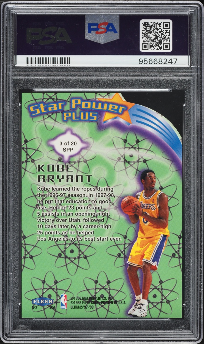 1997 Ultra Star Power Plus Die-Cut Kobe Bryant #3 PSA 9 MINT