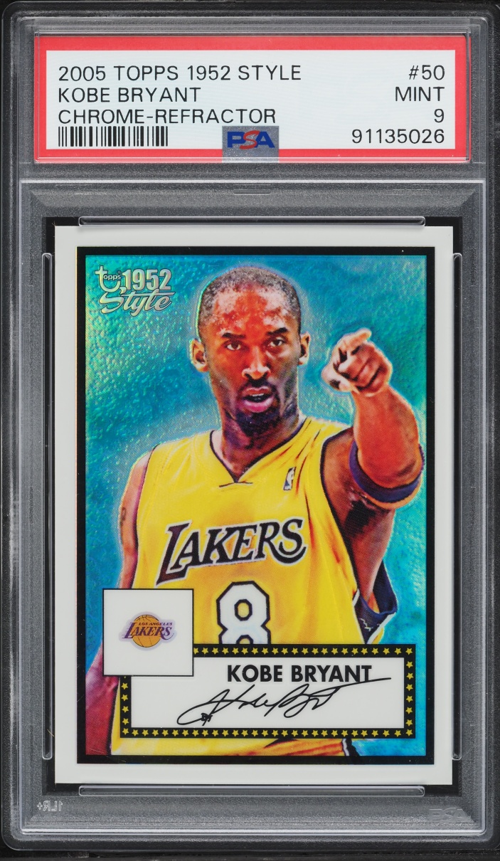 2005 Topps Chrome '52 Style Refractor Kobe Bryant /299 #50 PSA 9 MINT