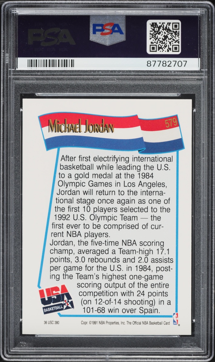 1991 Hoops USA Michael Jordan #579 PSA 10 GEM MINT