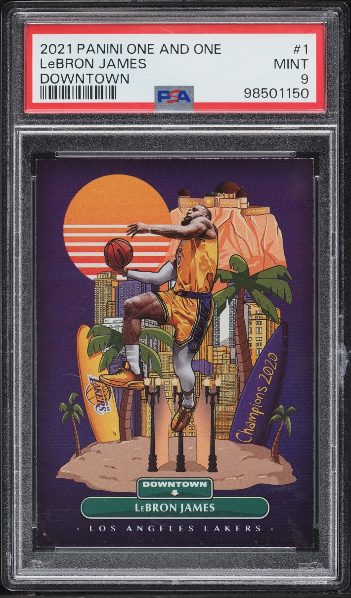 2021 Panini One And One Downtown LeBron James #1 PSA 9 MINT
