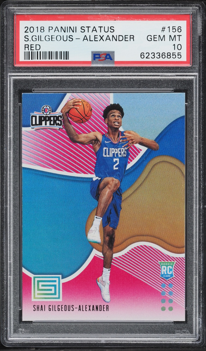 2018 Panini Status Red Shai Gilgeous-Alexander ROOKIE #156 PSA 10 GEM MINT