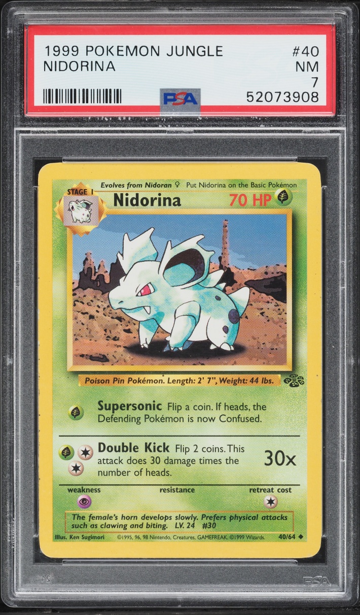 1999 Pokemon Jungle Nidorina #40 PSA 7 NRMT