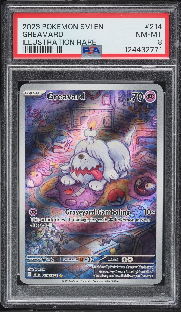2023 Pokemon Scarlet & Violet IR Greavard #214 PSA 8 NM-MT