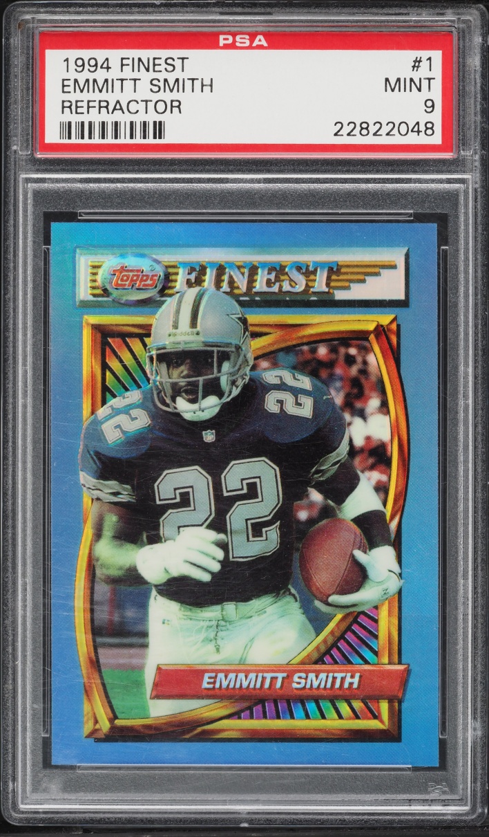 1994 Finest Football Refractor Emmitt Smith #1 PSA 9 MINT