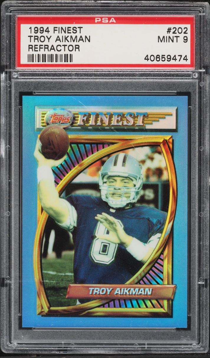 1994 Finest Refractors Troy Aikman #202 PSA 9 MINT