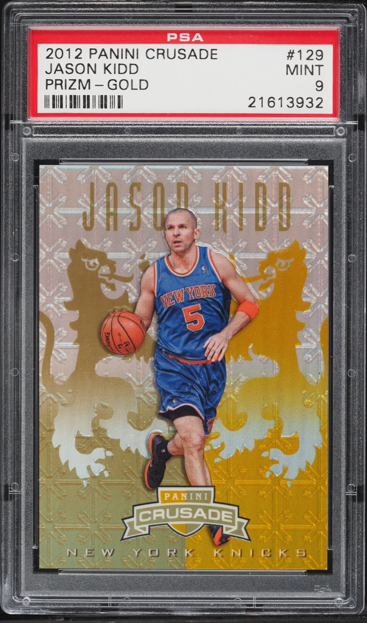 2012 Panini Crusade Prizm Gold Jason Kidd /10 #129 PSA 9 MINT
