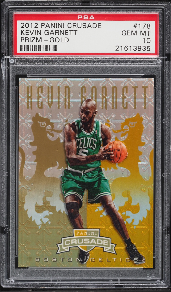 2012 Panini Crusade Prizm Gold Kevin Garnett /10 #178 PSA 10 GEM MINT