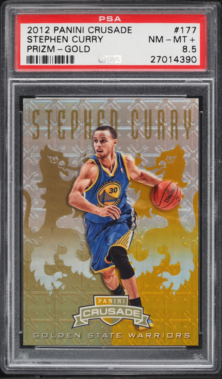 2012 Panini Crusade Prizm Gold Stephen Curry /10 #177 PSA 8.5 NM-MT+