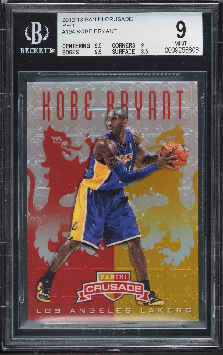 2012 Panini Crusade Red & Gold Kobe Bryant /99 #194 BGS 9 MINT