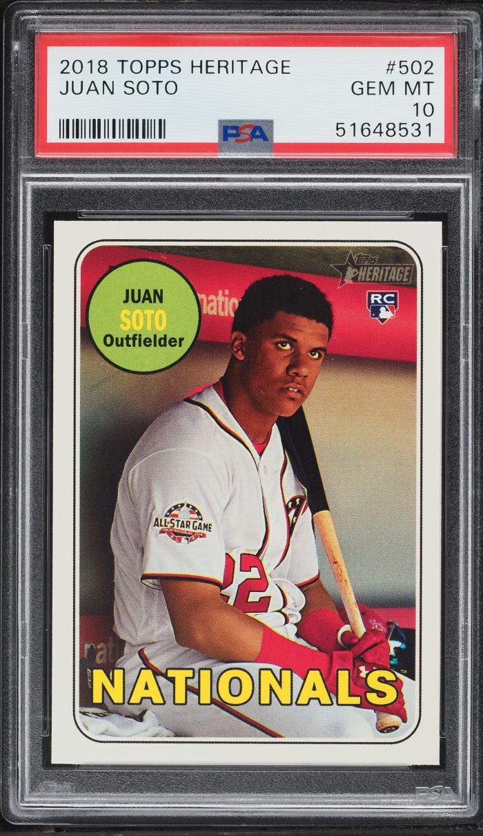 2018 Topps Heritage Juan Soto ROOKIE #502 PSA 10 GEM MINT