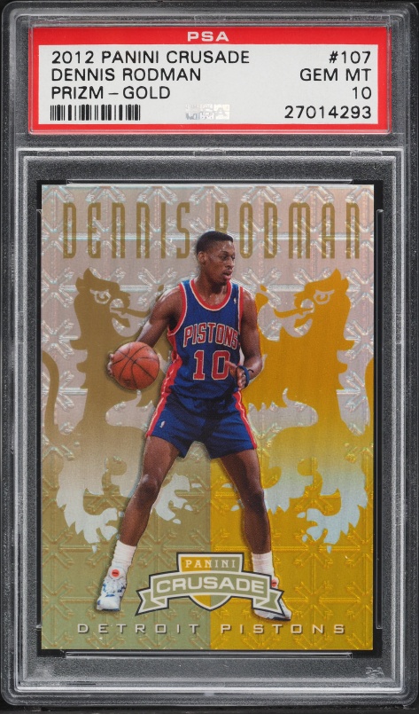 ＊バスケットマン＊ 2012 Panini Crusade Prizm Red & Gold Dennis Rodman /99 #107 PSA 10
