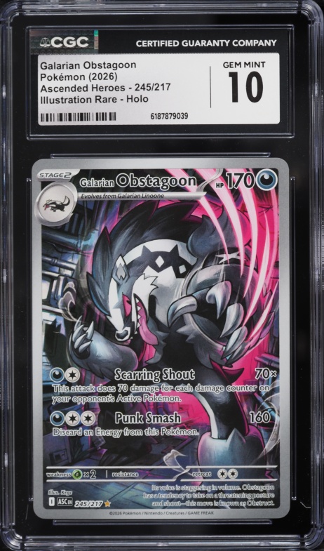2026 Pokemon Mega Evolution Ascended Heroes IR Galarian Obstagoon #245 CGC 10 GEM MINT