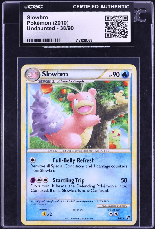 2010 Pokemon Undaunted Slowbro #38 CGC AUTH