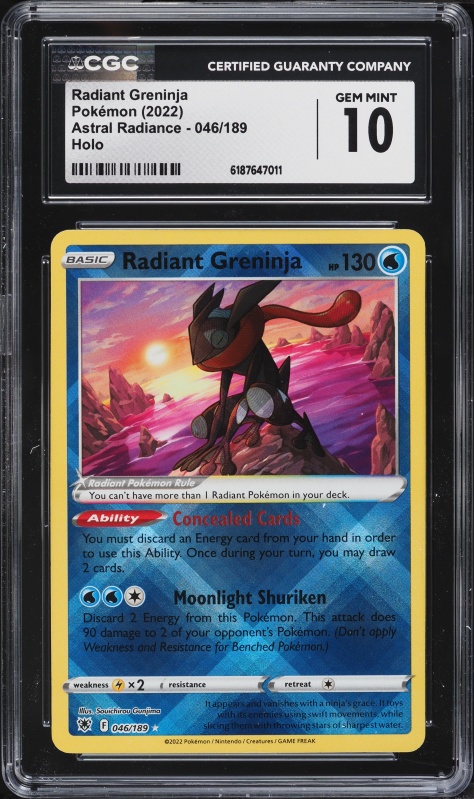 2022 Pokemon Sword & Shield Astral Radiance Holo Radiant Greninja #46 CGC 10 GEM MINT