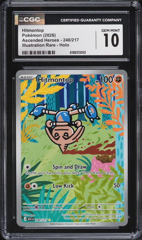 2026 Pokemon Mega Evolution Ascended Heroes IR Hitmontop #240 CGC 10 GEM MINT
