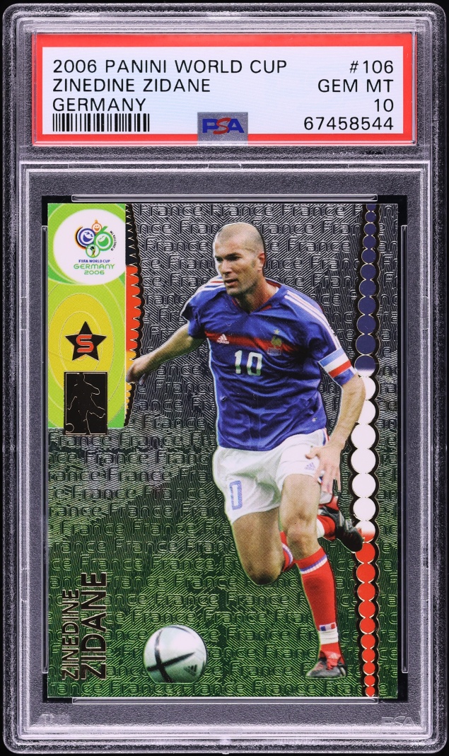 2006 Panini World Cup Germany Zinedine Zidane #106 PSA 10 GEM MINT