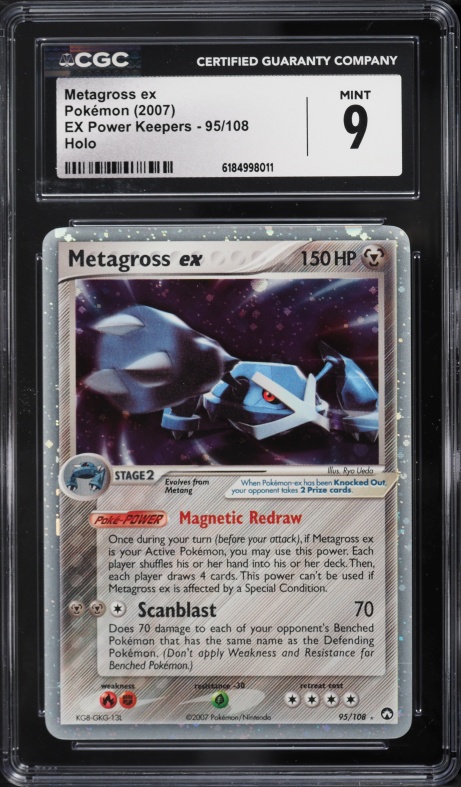 2007 Pokemon EX Power Keepers Holo Metagross EX #95 CGC 9 MINT