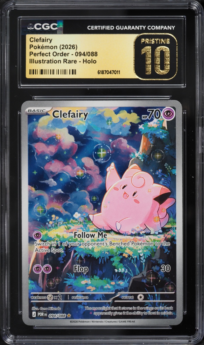 2026 Pokemon Mega Evolution Perfect Order IR Clefairy #94 CGC 10 PRISTINE