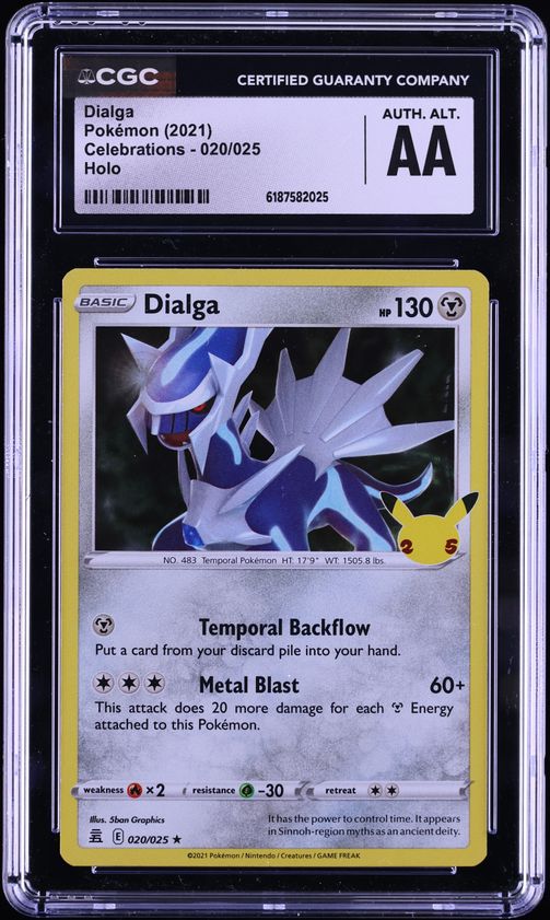 2021 Pokemon Sword & Shield Celebrations Holo Dialga #20 CGC ALTERED AUTH