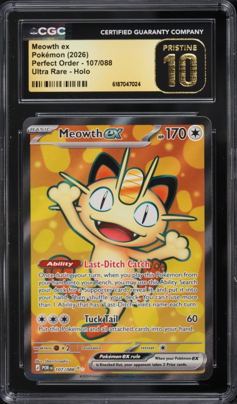 2026 Pokemon Perfect Order Special Illustration Rare Meowth Ex