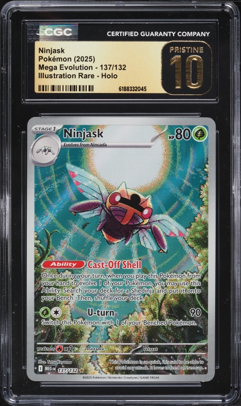 2025 Pokemon Mega Evolution IR Ninjask #137 CGC 10 PRISTINE