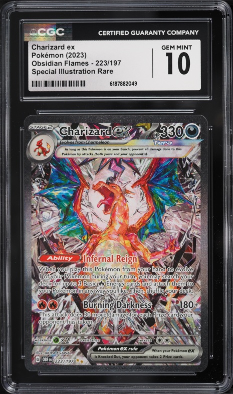 2023 Pokemon Scarlet & Violet Obsidian Flames SIR Charizard EX #223 CGC 10 GEM MINT