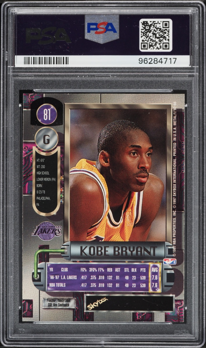 1997 Metal Universe Kobe Bryant #81 PSA 8 NM-MT